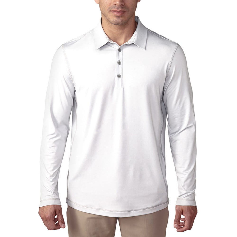 Adidas ClimaCool Long Sleeve UPF Polo White S