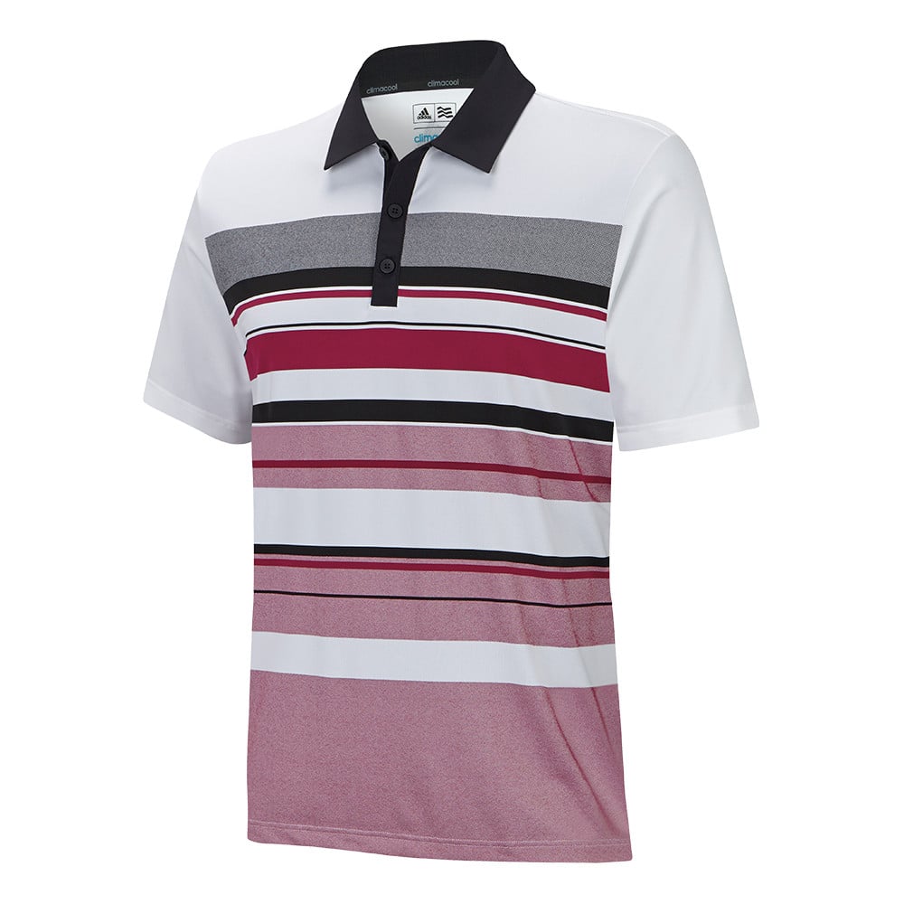 Adidas ClimaCool Sport Stripe Polo Discount Men s Golf Polos and
