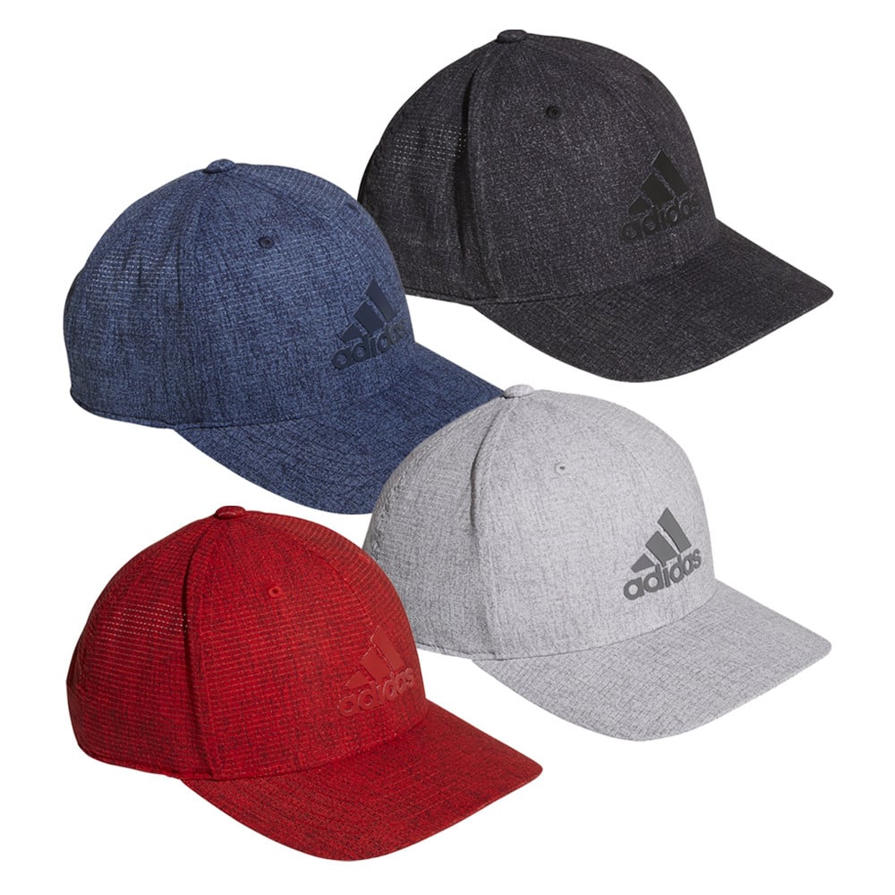 Adidas Heather Print Snapback Hat - Men's Golf Hats & Headwear 5DC