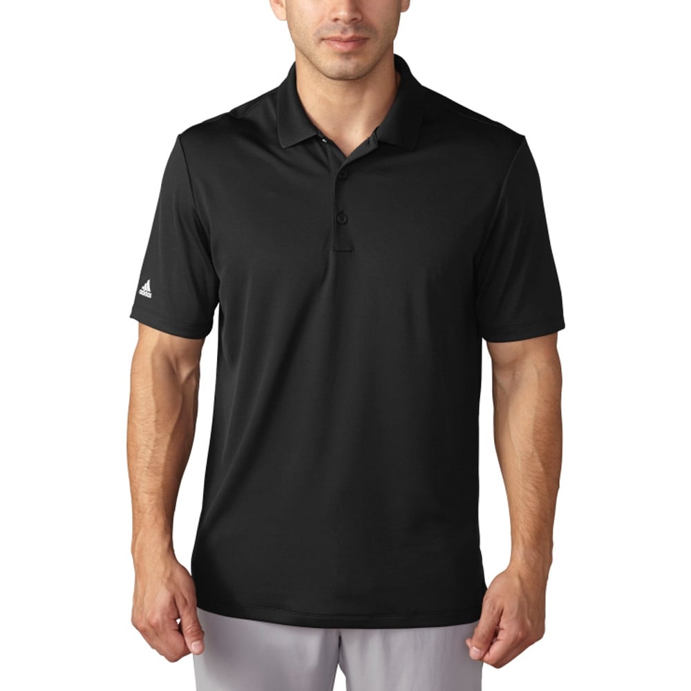 black adidas golf shirt