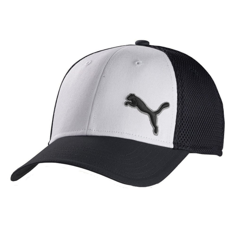 PUMA Back 9 Stretch Mesh Fit Cap Men's Golf Hats & Headwear