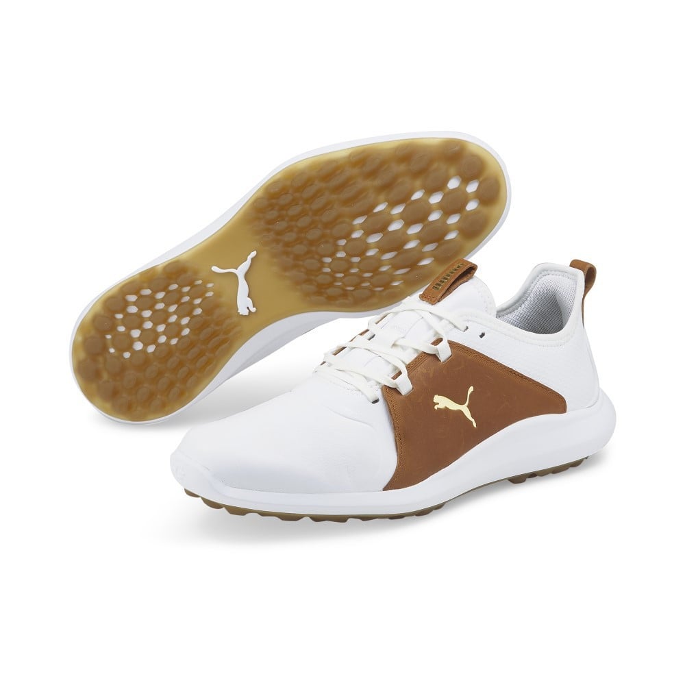 PUMA White/Gold/Leather Brown