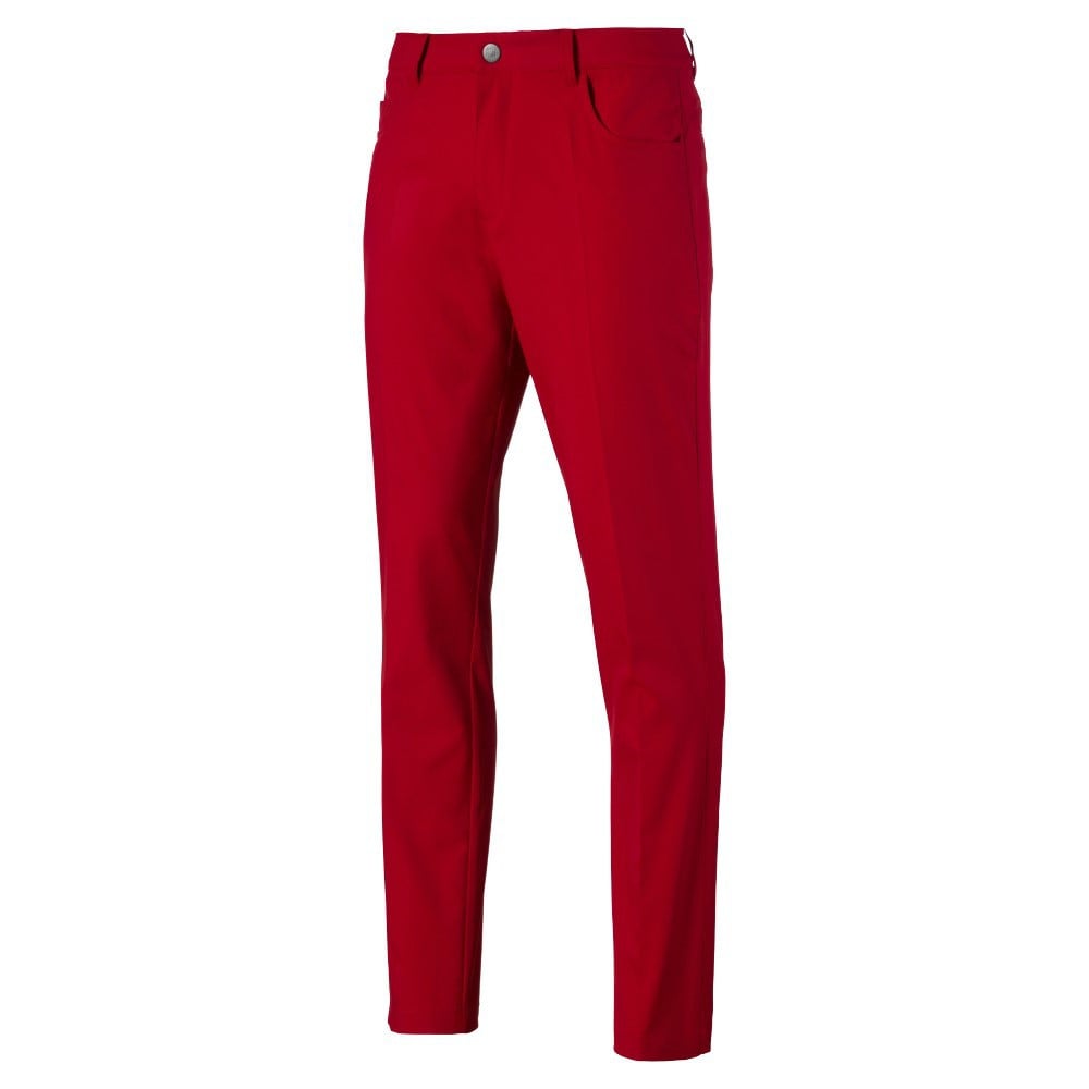 puma red golf pants