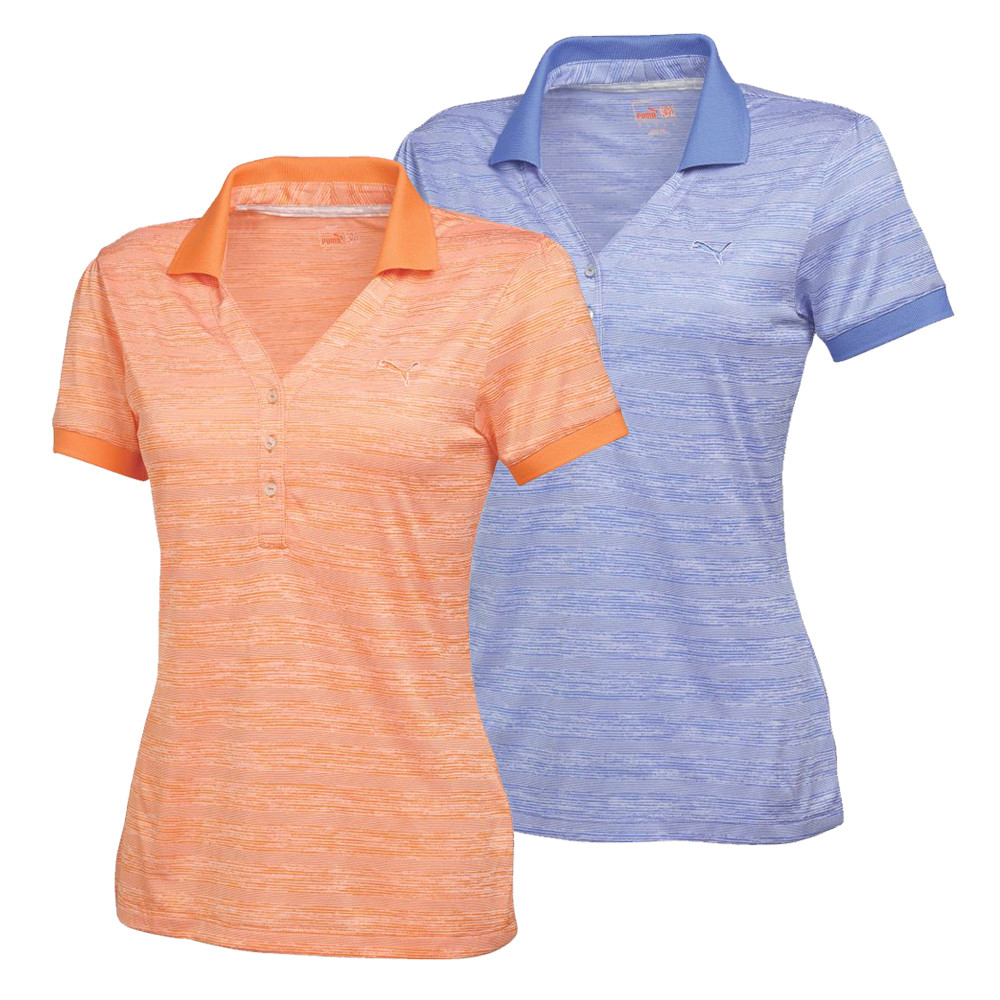 Women's PUMA Multi Stripe Polo Golf Shirt - PUMA Golf