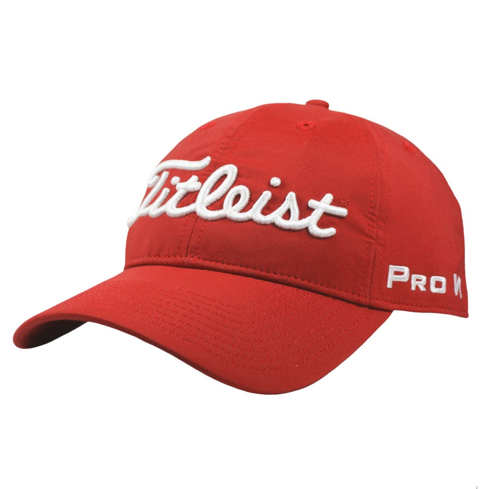 Red titleist hat best sale
