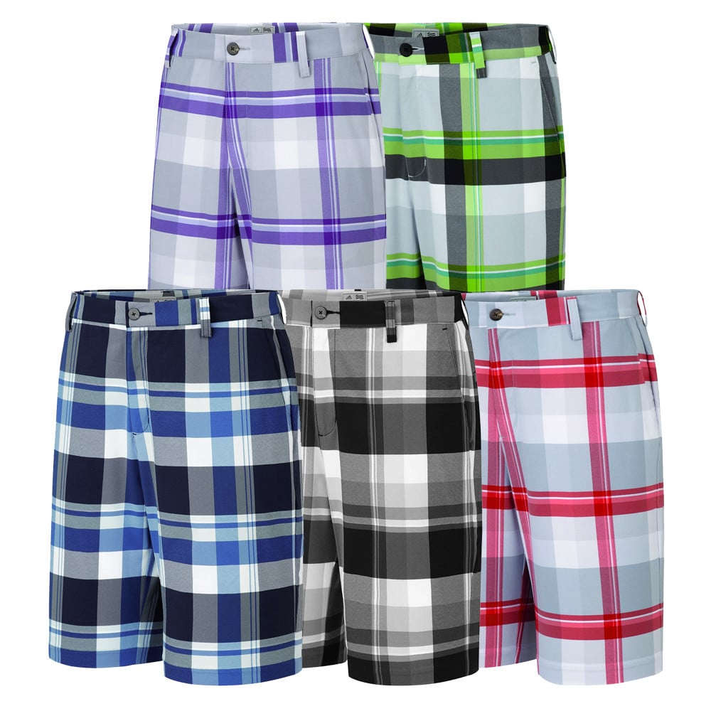 adidas gingham golf shorts