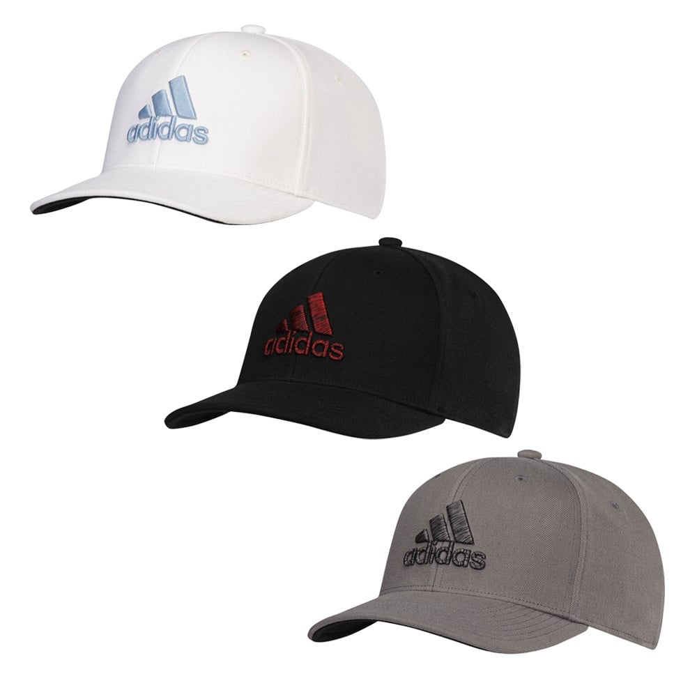Adidas Heather Logo Fitted Cap Men s Golf Hats Headwearadidas