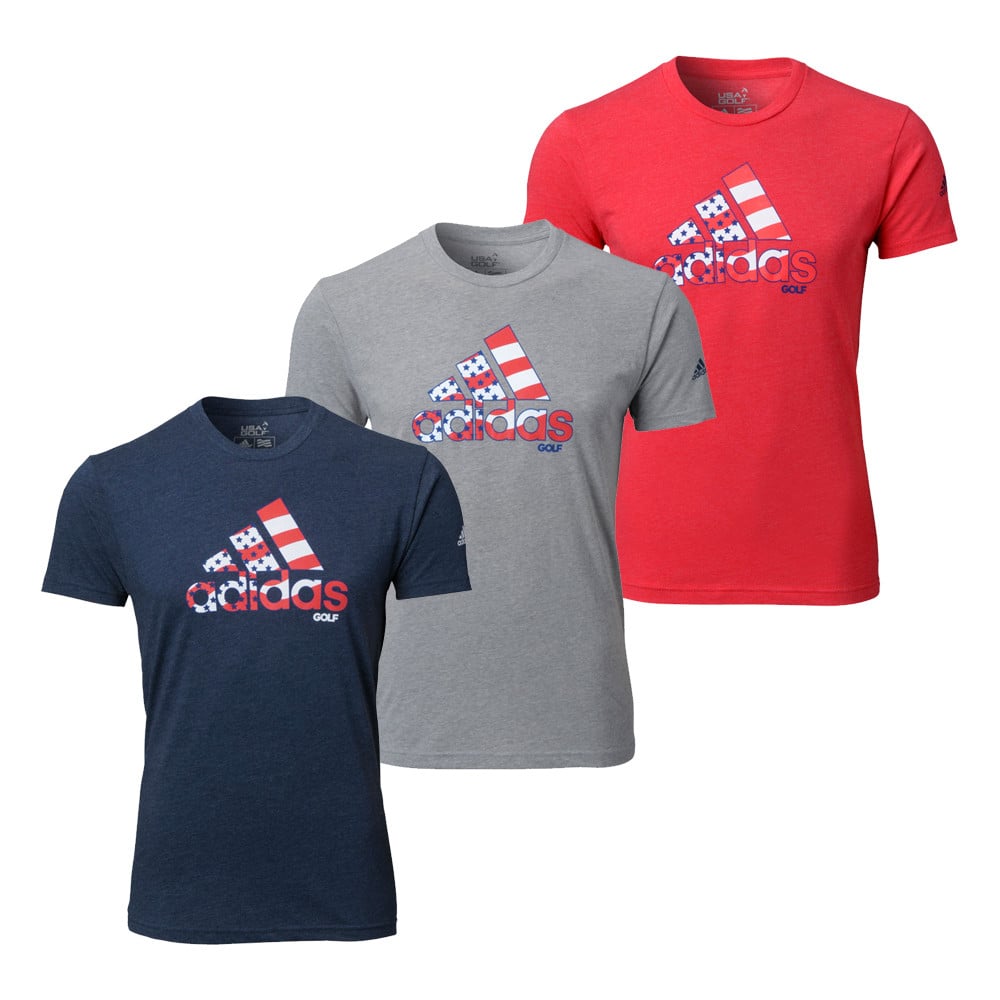 Adidas Stripe Adi Logo Tee Shirt - Adidas Golf