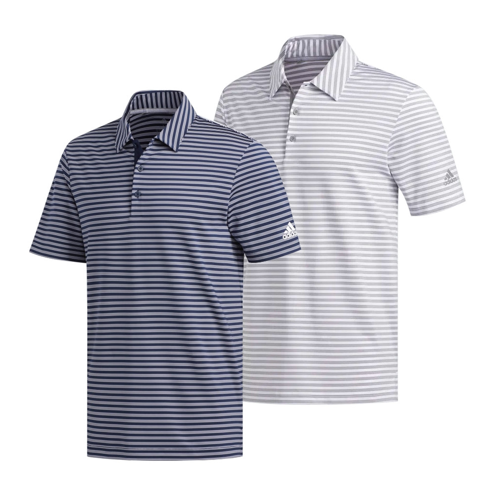 Adidas Ultimate365 Two-Color Stripe Polo Shirt - Adidas Golf