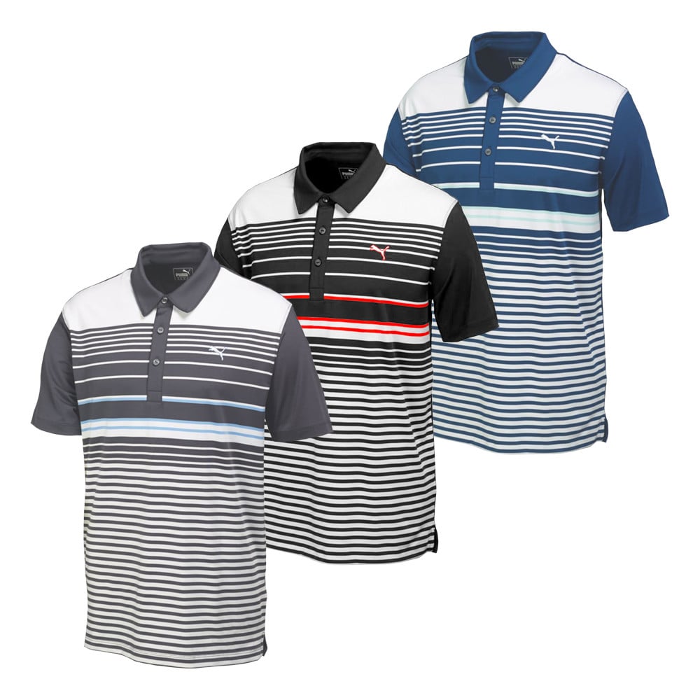 PUMA Yarn Dye Stripe Polo Golf Shirt