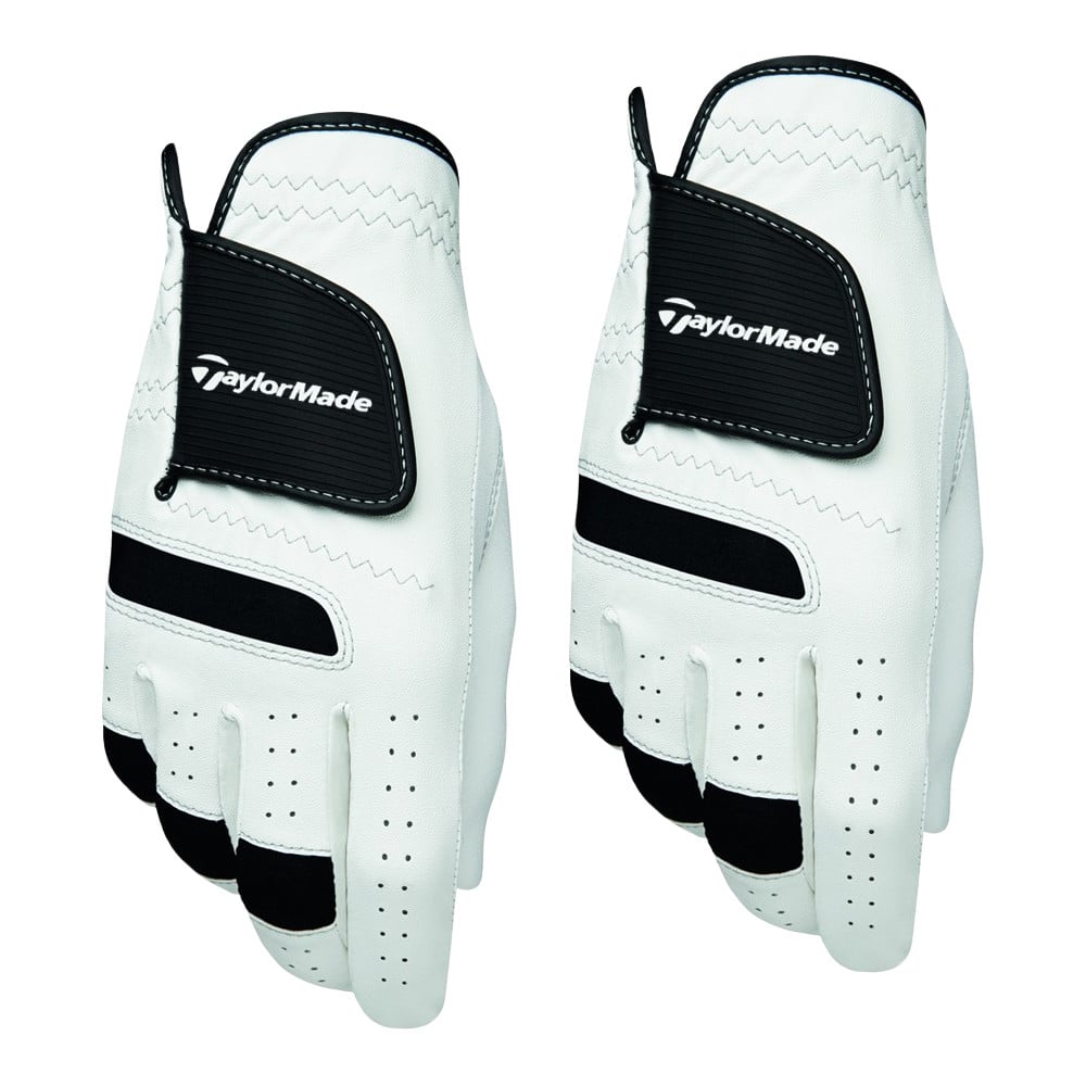 TaylorMade ST Synthetic Tech White/Black Golf Glove 2 Pack