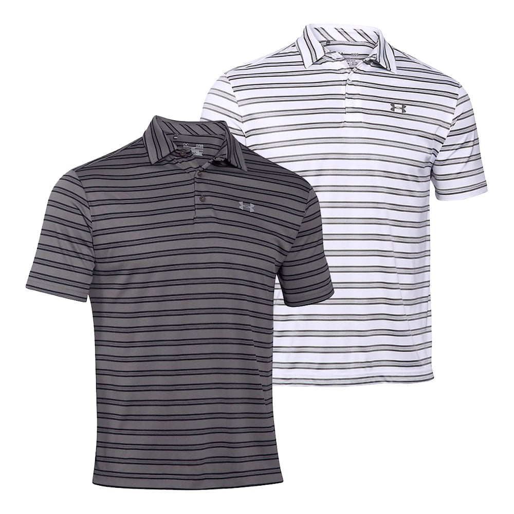 Under Armour UA Tech Leaderboard Stripe Short Sleeve Polo