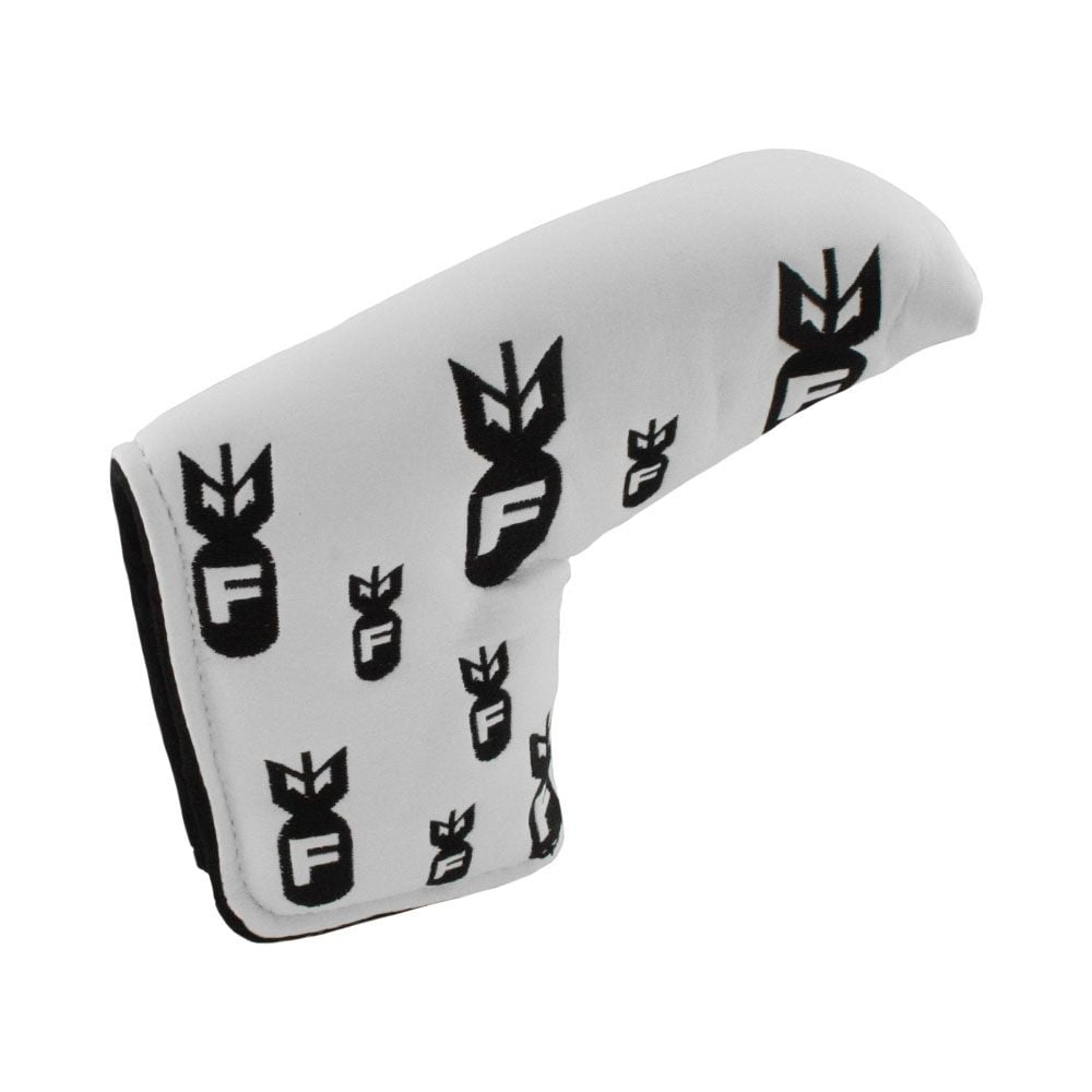 Hurricane Golf F-Bomb White/Black Blade Putter Headcover