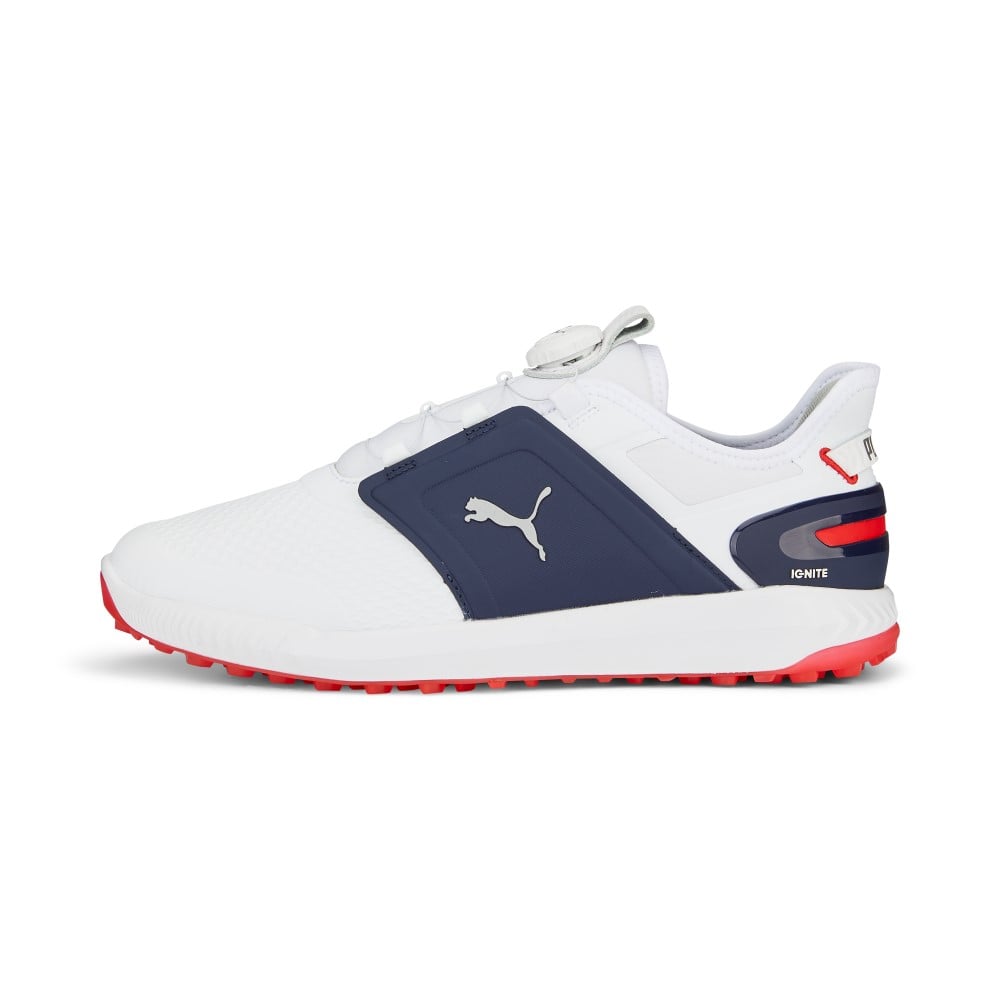 Puma Ignite Elevate Disc Spikeless Golf Shoes Puma White/Puma Silver/Puma Navy 10 Medium