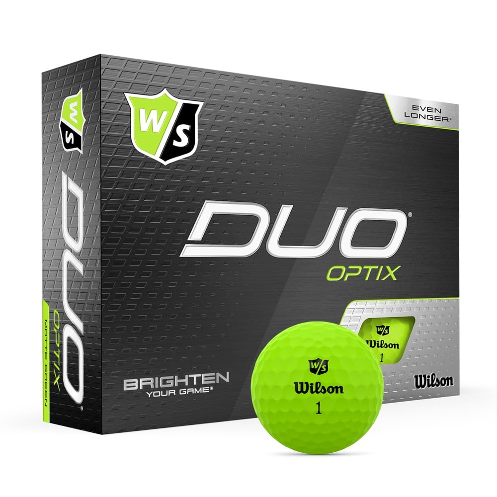 Wilson Staff DUO Optix Green Golf Balls - 1 Dozen